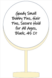 Goody Small Bobby Pins, Hair Pins, Secure Hold for All Ages, Black, 45 Ct