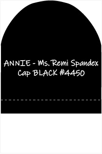 ANNIE - Ms. Remi Spandex Cap BLACK #4450