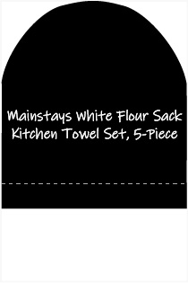 Mainstays White Flour Sack Kitchen Towel Set, 5-Piece